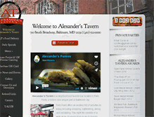 Tablet Screenshot of alexanderstavern.com